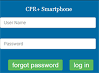 CPR Smartphone login screenshot