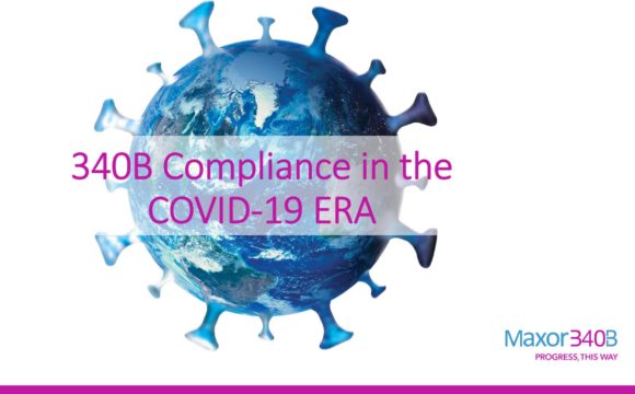 Screenshot of the Maxor340B webinar, "340B Compliance in the COVID-19 Era"