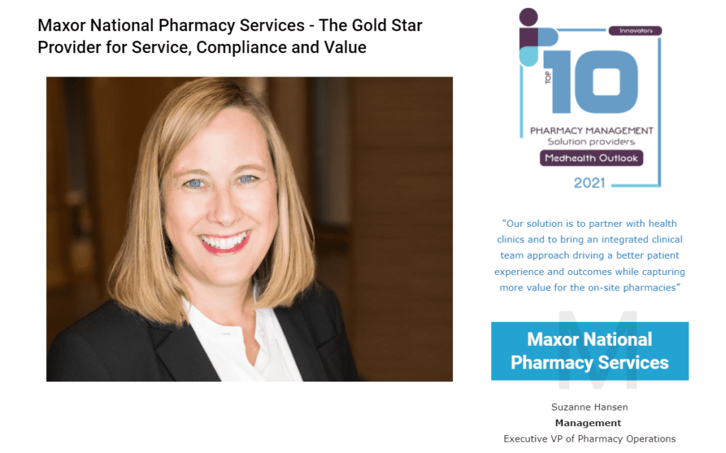 Suzanne Hansen, Executive VP, Pharmacy Operations discusses Maxor's philosophy and business practices as well as Company of the Year designation
