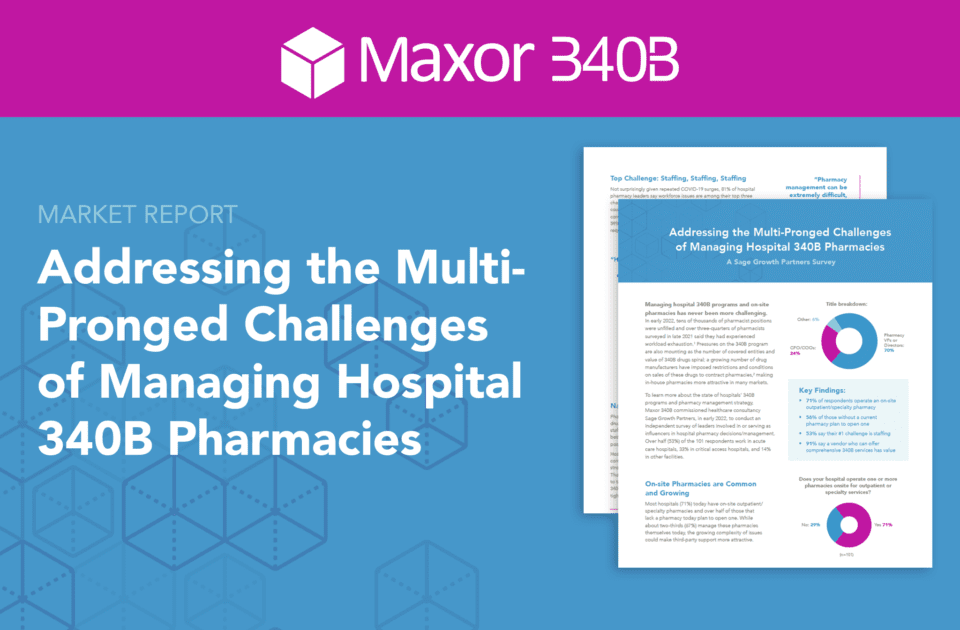 Maxor 340B Cover Image of the Hospital Market Report