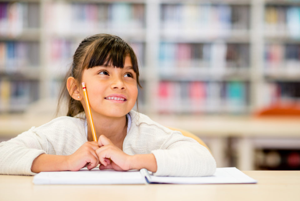 Child with Cystic Fibrosis in Classroom at School