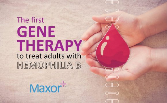 The First Gene Therapy to Treat Adults with Hemophilia B - Blood Droplet and Hands